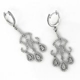 Diamond Chandelier Drop Earrings Ct tw 18Kt White Gold